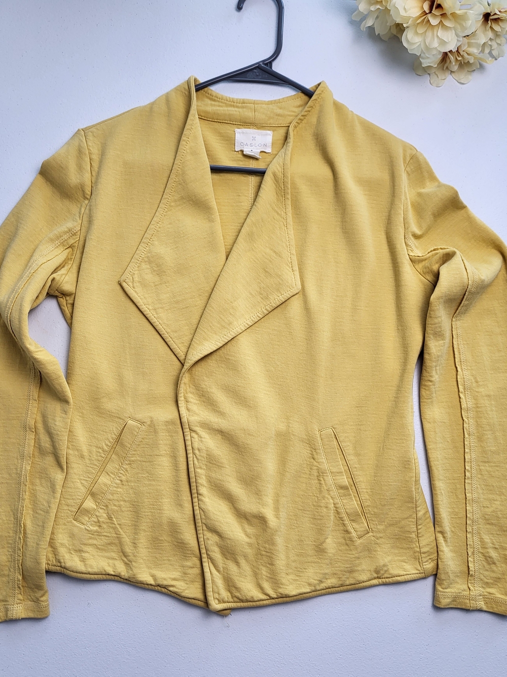 Caslon, Women's Mustard Yellow Open-Front Blazer Jacket